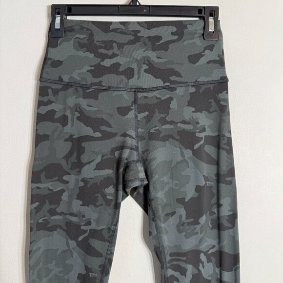 Lululemon Align Pant II 25" Incognito Camo Women's 6 Gator Green Multi Workout - Picture 6 of 11
